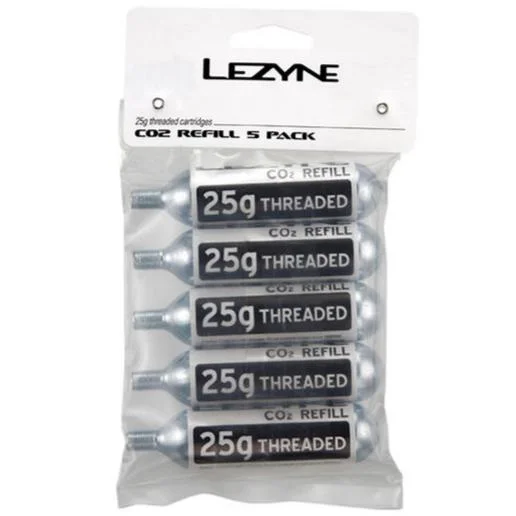 Bicycle bar clip-Bombolette CO2 25g Lezyne Refill - 5 pezzi