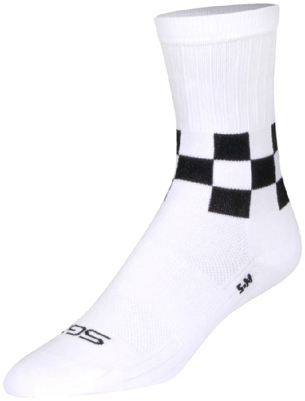 Bicycle gear clip-SockGuy SGX Speedway Socks - 6" White Large/X-Large