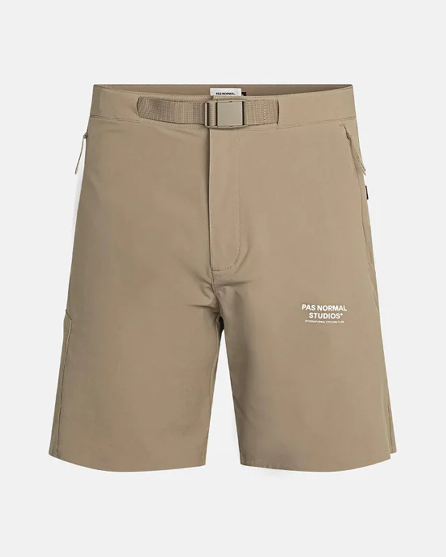 Bike chain strap-Off-Race Shorts - Beige