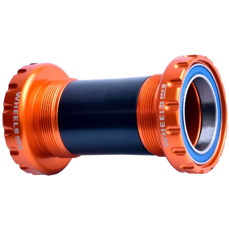 Bike frame clip-Wheels Manufacturing BSA 30 Bottom Bracket - English BSA Frame Interface ABEC-3 Bearings For 30mm Spindle Orange