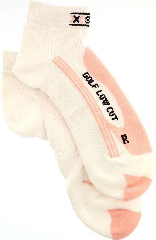 Bicycle lamp pad-X-SOCKS GOLF Low Cut Women's MSRP $32 US 7.5 - 9 EU 39 - 40 Pair White Pink NEW