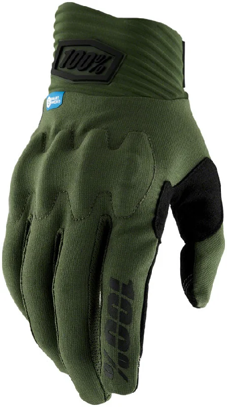 Bike frame strap-100% Cognito Smart Shock Gloves - Army Full Finger Mens Medium