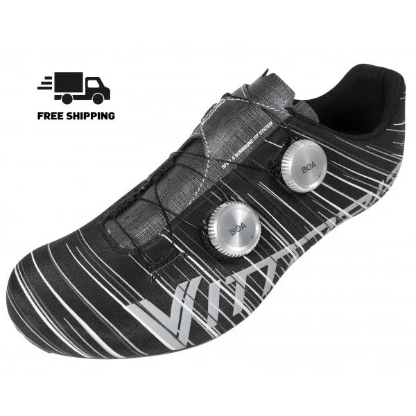 Bike chain clip-Vittoria Revolve Road Cycling Shoes - Silk Matte Black (with Silver Boa)