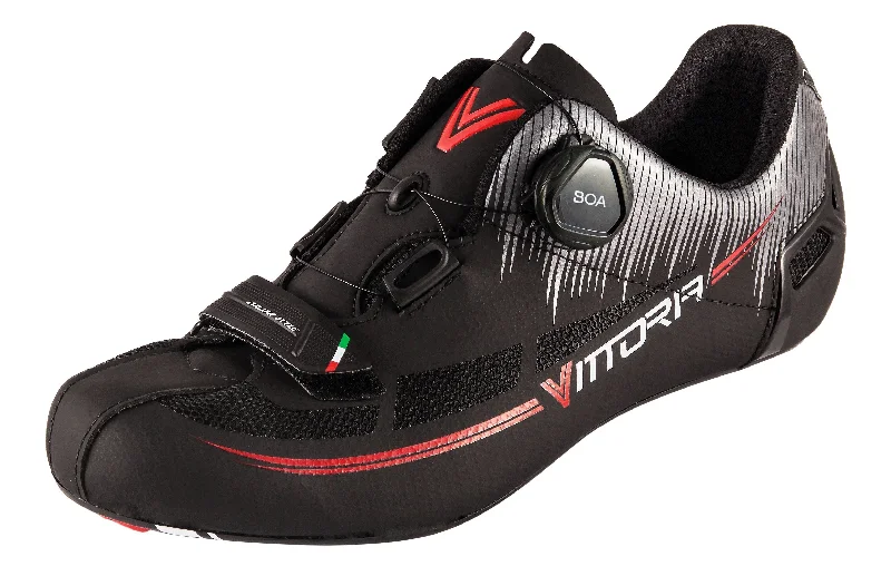 Bike wheel clip-Vittoria Fusion Pro Road Cycling Shoes with LOOK Soles - Black EU 40.5