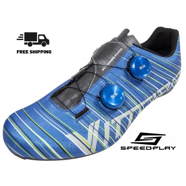 Mountain bike clip-Vittoria Revolve Road Cycling Shoes - Silk Blue (Speedplay Sole)