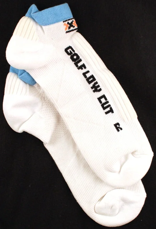 Cycling water strap-X-SOCKS GOLF LOW CUT MSRP $32 Men's Sock US 3.5 - 6 EU 35 - 38 Pair White NEW