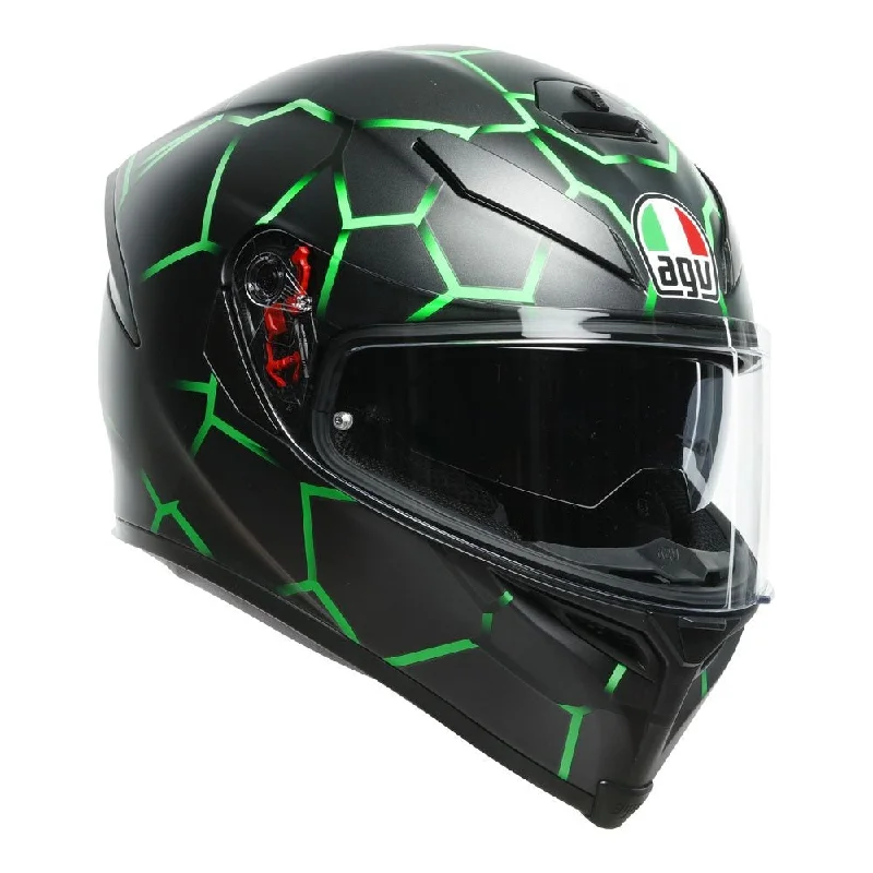 Cycling band clip-AGV K5 S VULCANUM HELMET - GREEN MULTI