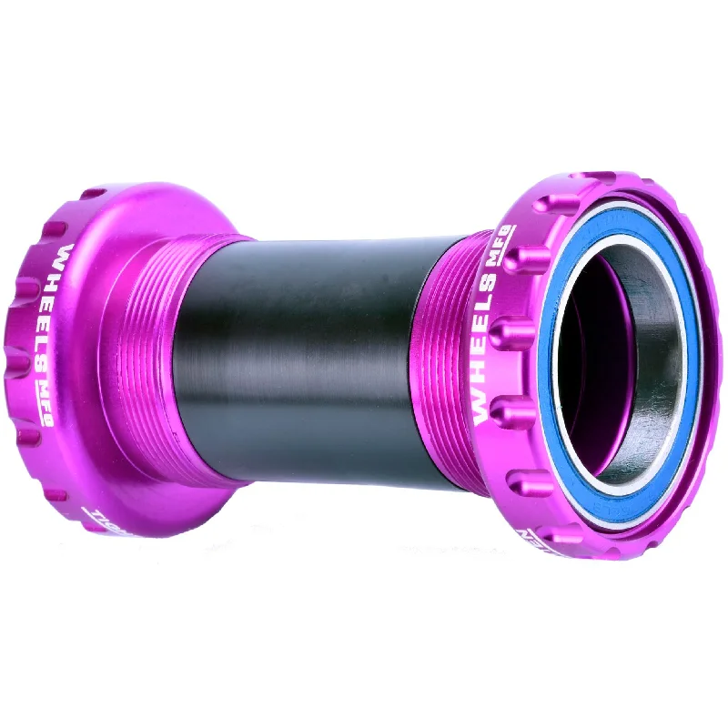 Mountain bike strap-Wheels Manufacturing BSA 30 Bottom Bracket - English BSA Frame Interface ABEC-3 Bearings For 30mm Spindle Purple