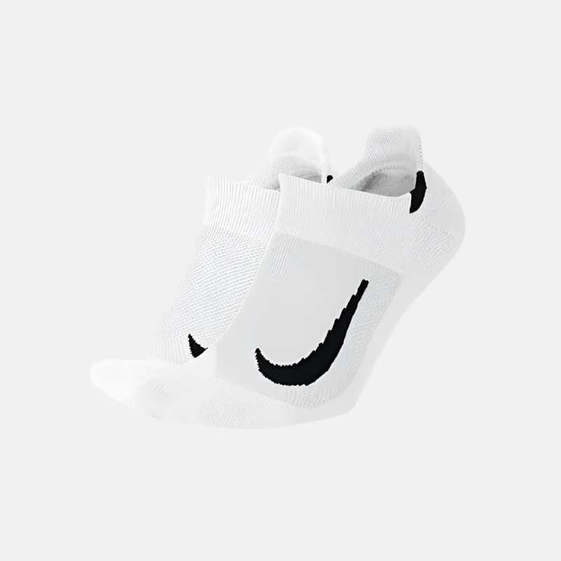 Cycling vest clip-Nike Multiplier Running No-Show Socks 2 Pairs -White/Black