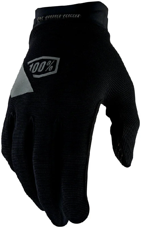 Mountain bike clip-100% Ridecamp Gel Gloves - Black Full Finger X-Large