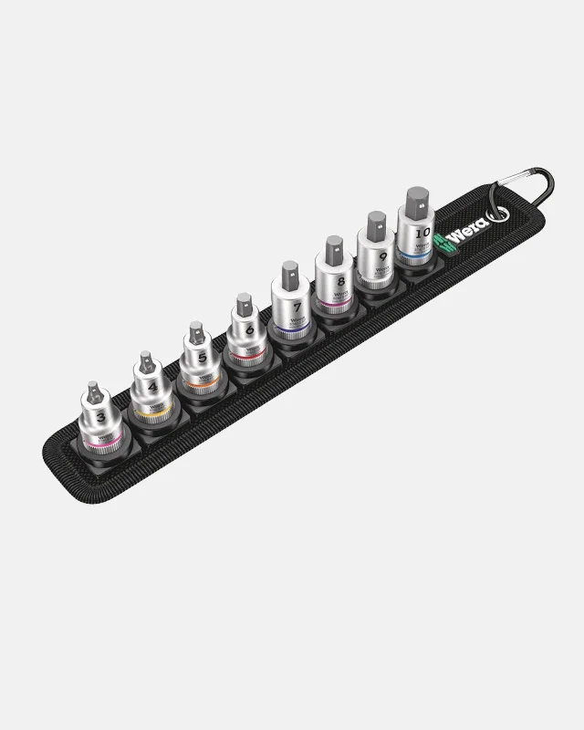 Bicycle brake clip-Wera Belt B 2 Zyklop In-Hex-Plus Bit Socket Set (3/8" drive, 8 pieces)